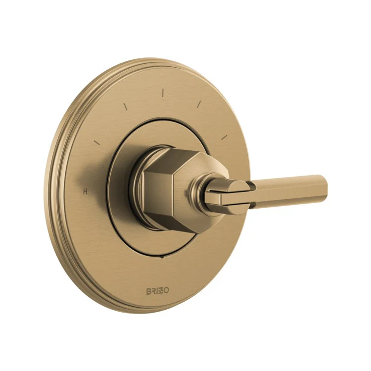 Thermostatic Trim Invari Sensori Valve Less Handle Brilliance Luxe Gold ADA Brass 7 Inch - Frankwebs