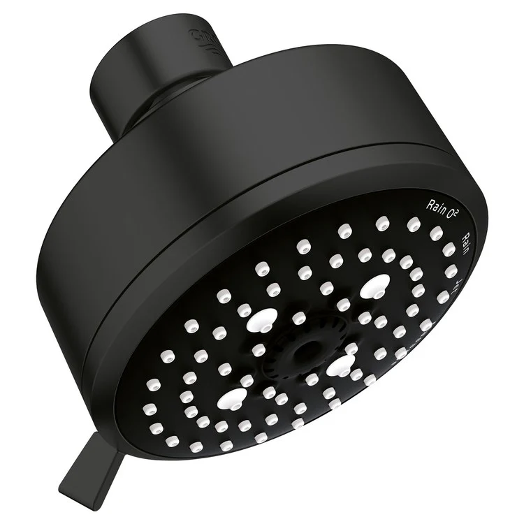 Showerhead Tempesta Cosmopolitan 100 4 Function Matte Black 4 Inch 1.75 Gallons per Minute Rain O2 Rain Massage Jet White Spray face - Frankwebs