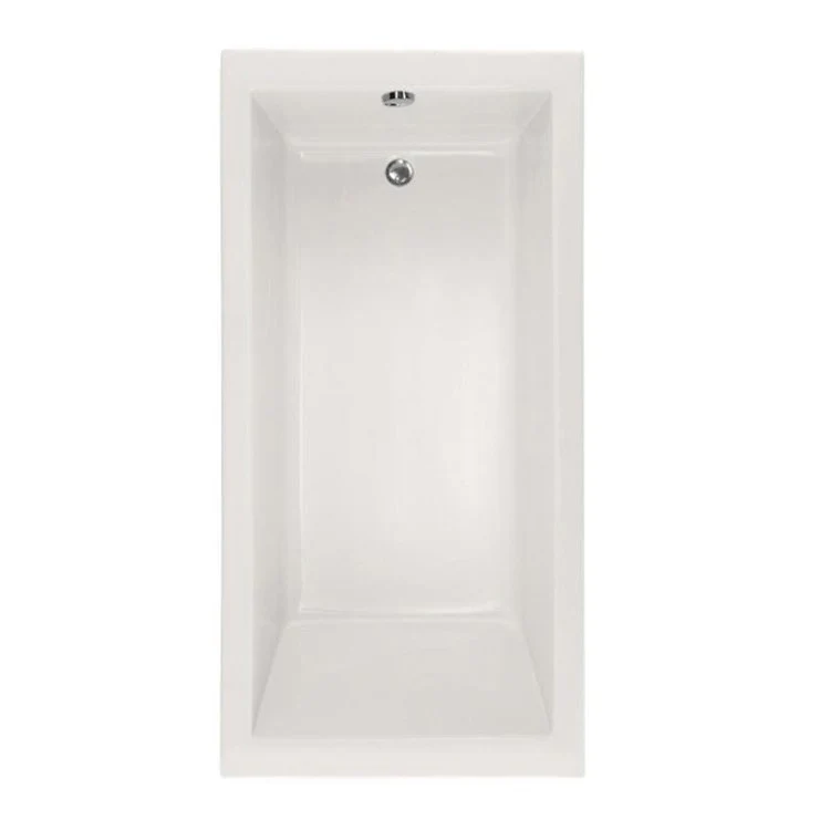 Combination Tub Designer Collection Lacey 60 x 30 x 17 Inch Drop-In Shallow Depth End Drain Bone ADA Rectangle - Frankwebs