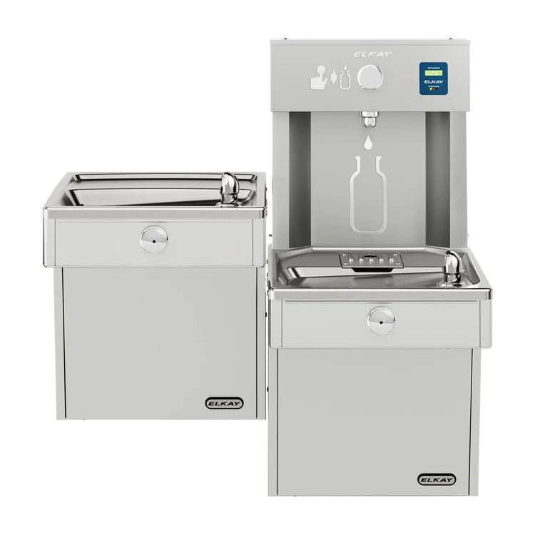 EZH2O Vandal-Resistant Bottle Filling Station with Bi-Level Refrigerated Cooler/Filter - Frankwebs