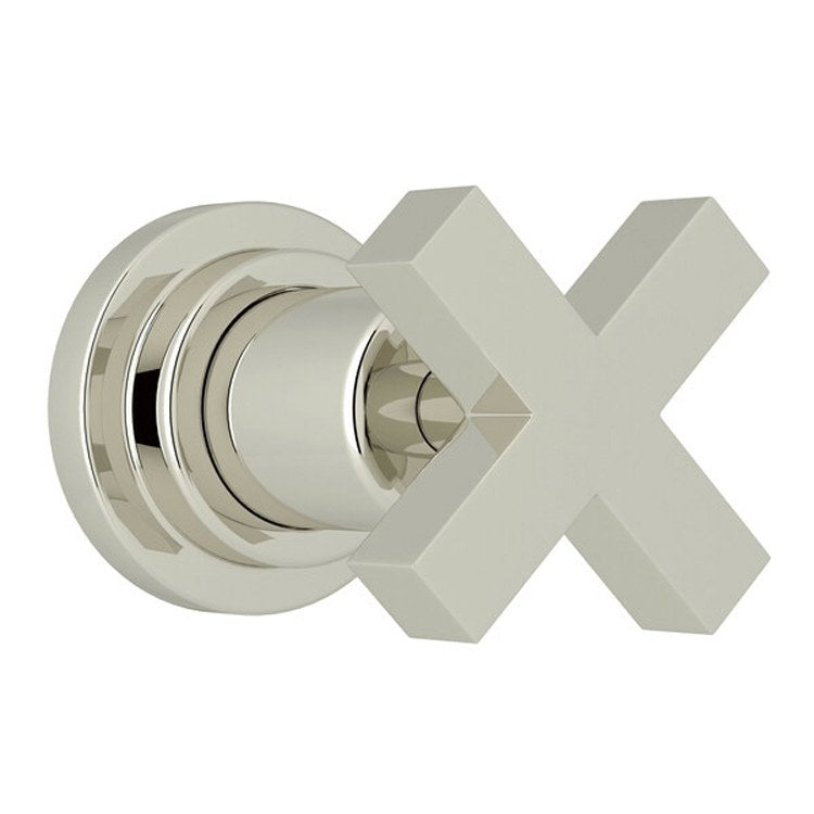 Volume Control Trim Lombardia 4 Port Dedicated Diverter 1 Cross Satin Nickel - Frankwebs