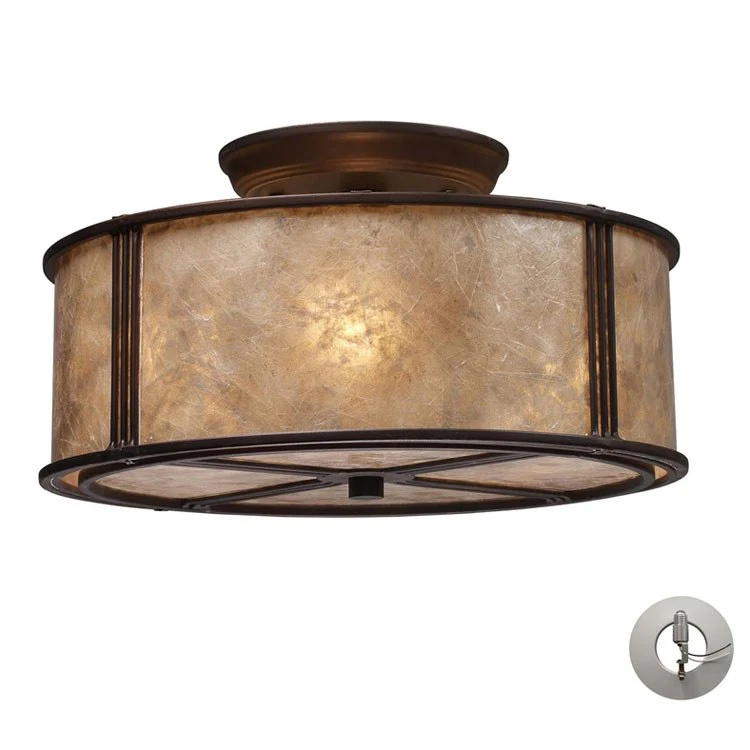 Barringer Three-Light Semi-Flush Mount Ceiling Fixture with Recessed Light Kit - Frankwebs