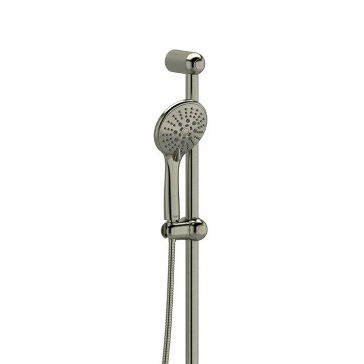Handshower Set Round 3-Jet with Cursor Brushed Nickel 3 Function WaterSense 1.8 Gallons per Minute 32 Inch Slide Bar - Frankwebs