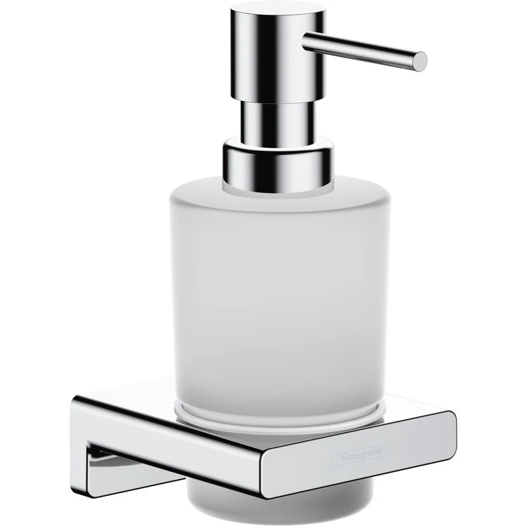 Soap Dispenser AddStoris Chrome Wall Mount Glass Metal Pump 6.75 Fluid Ounces - Frankwebs