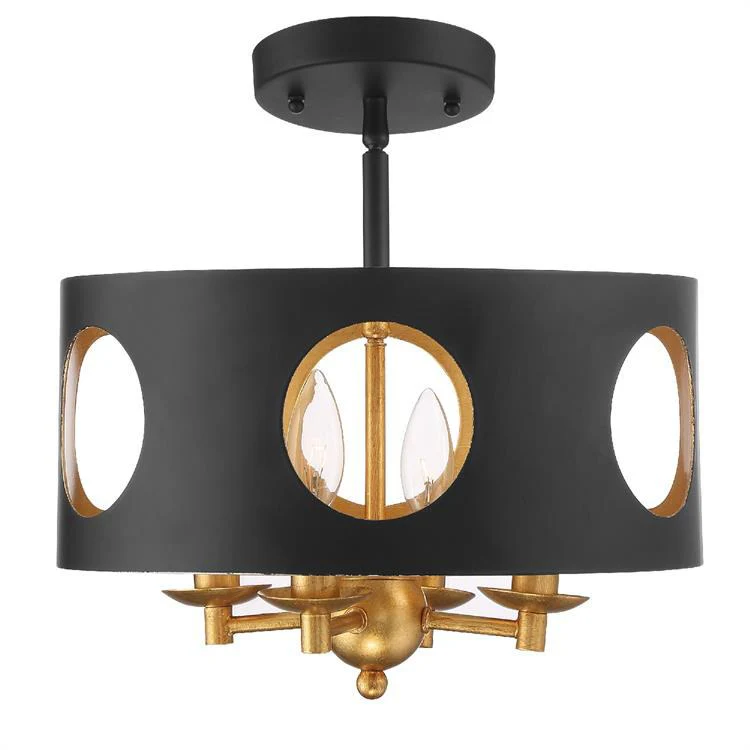 Odelle Four-Light & Flush Mount Ceiling Fixture - Frankwebs