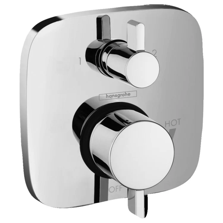 Pressure Balance Valve Trim Ecostat with Diverter 2 Lever Brushed Nickel ADA 4.5 Gallons per Minute for Ecostat - Frankwebs