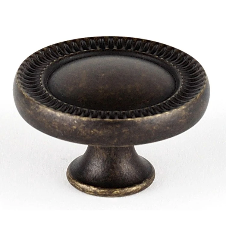 Knob Regal Round Antique English Matte Brass 1-1/2 Inch 1 Inch 11/16 Inch - Frankwebs