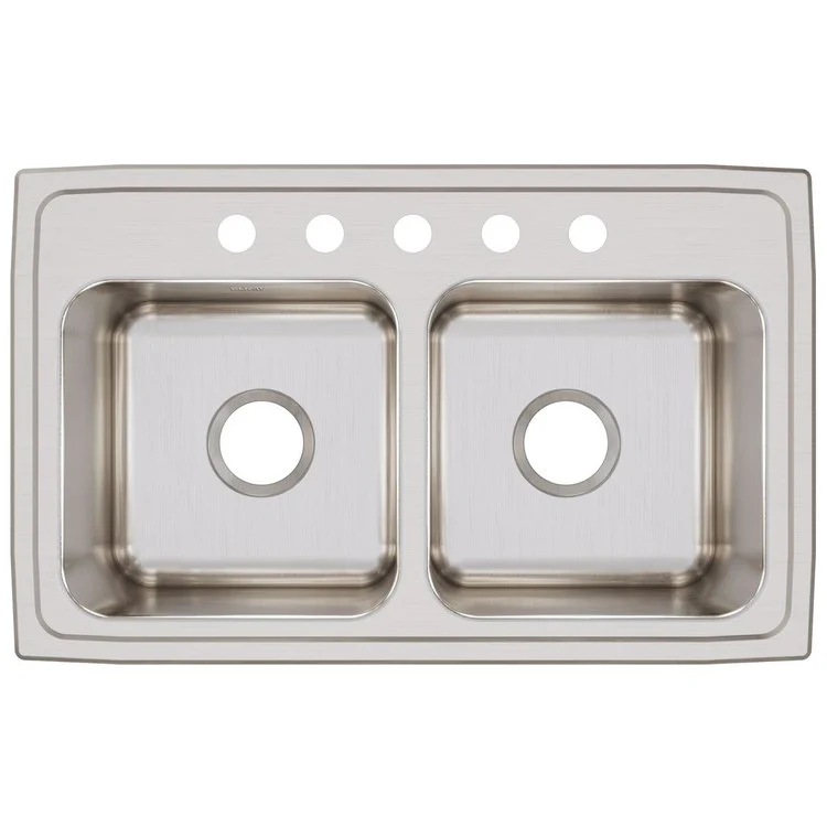Kitchen Sink Lustertone Classic 29 x 18 Inch Double Bowl Equal 5 Hole Lustertone Classic Top Mount - Frankwebs