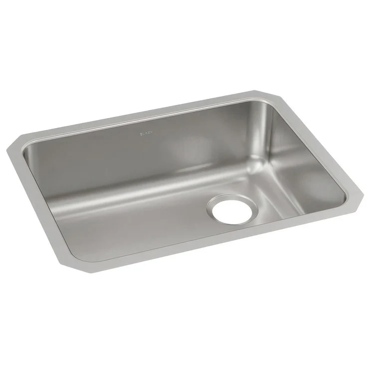 Kitchen Sink Lustertone Classic 25.5 x 19.25 Inch Depth 8 Inch Single Bowl Lustrous Satin Undermount Drain Location Rear Right - Frankwebs