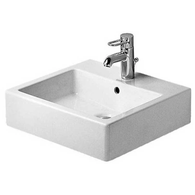 Lavatory Sink Vero Wall Mount with Overflow & WonderGliss Surface Treatment 18-1/2 x 19-5/8 Inch Rectangle White 1 Hole - Frankwebs