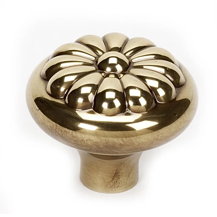 Knob Bella Round Antique English Matte Brass 1-1/2 Inch 1-1/4 Inch 1/2 Inch - Frankwebs