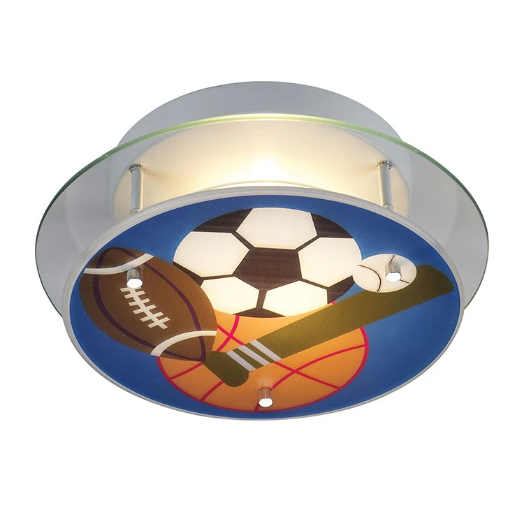 Novelty Sports Themed Two-Light Semi-Flush Mount Ceiling Fixture - Frankwebs