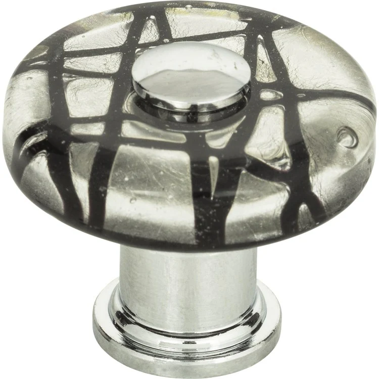 Knob Atlas Eclipse Glass Round Polished Chrome Brass & Glass 1-1/2 Inch - Frankwebs