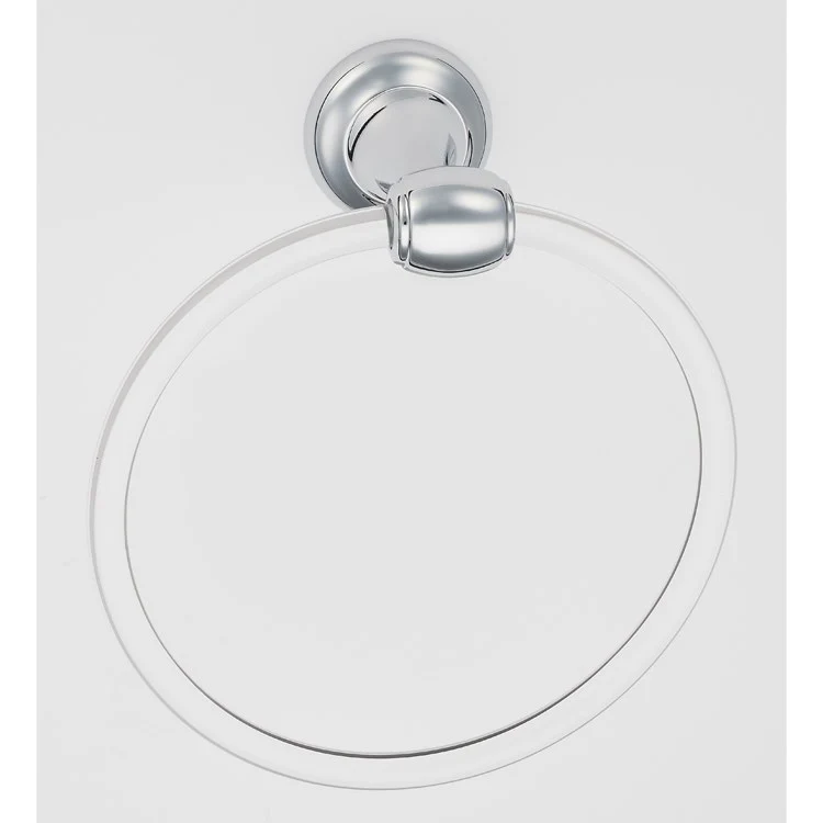 Towel Ring Royale Acrylic Bath 6 Inch Unlacquered Brass 3-1/8 Inch - Frankwebs
