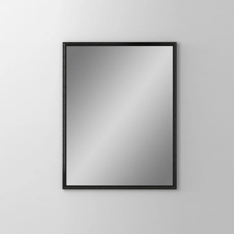 Bathroom Mirror Main Line Rosemont Frame Rectangular 24W x 30H Inch Brushed Black Wall Mount - Frankwebs