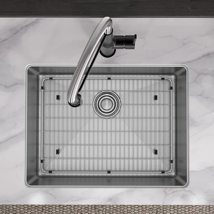 Kitchen Sink Crosstown 25 x 22 Inch Single Bowl 1 Hole Polished Satin Drop-In Undermount - Frankwebs