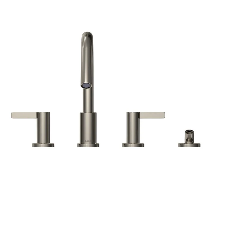 Roman Tub Trim GF Includes Handshower Outlet and Hose Less Handshower 2 Lever Polished Nickel ADA 8-11/16 Inch Reach - Frankwebs