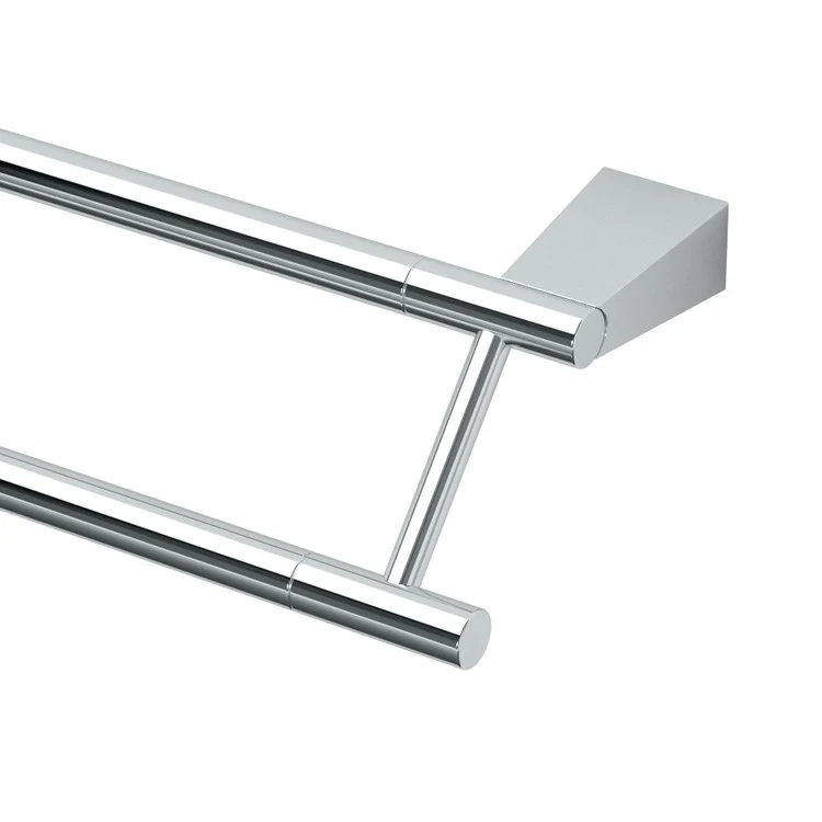 Towel Bar Bleu 24 Inch Double Chrome Wall Mount Metal - Frankwebs