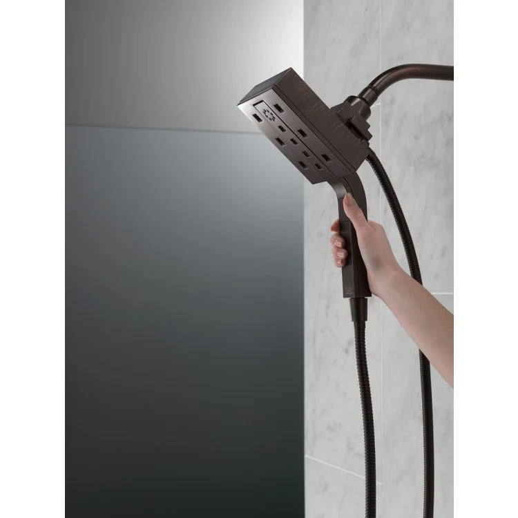 Contemporary H2Okinetic In2ition Two In One Four-Function Integrated Shower Head/Handshower - Frankwebs