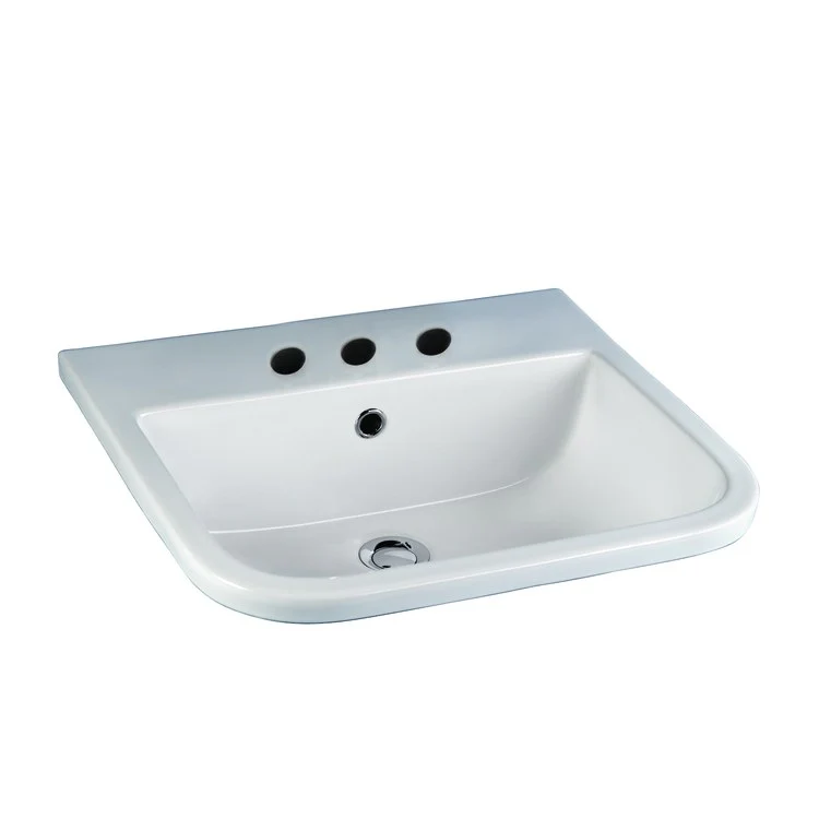 Lavatory Sink Drop In 20 Inch 8 Inch Spread Rectangle White - Frankwebs