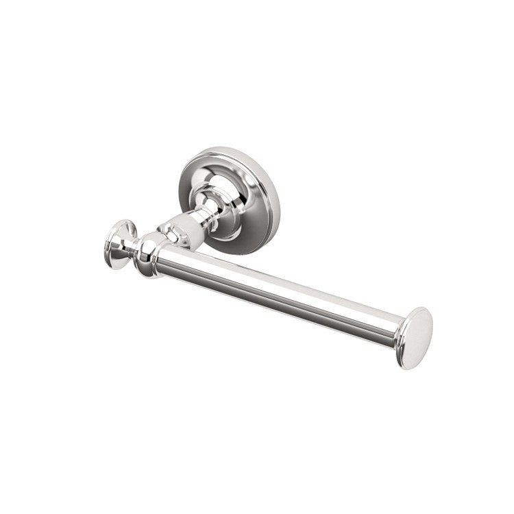 Toilet Paper Holder Tavern Single Post Polished Nickel Metal Wall Mount - Frankwebs