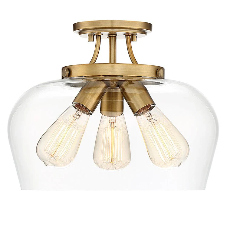 Octave Three-Light Semi-Flush Mount Ceiling Fixture - Frankwebs