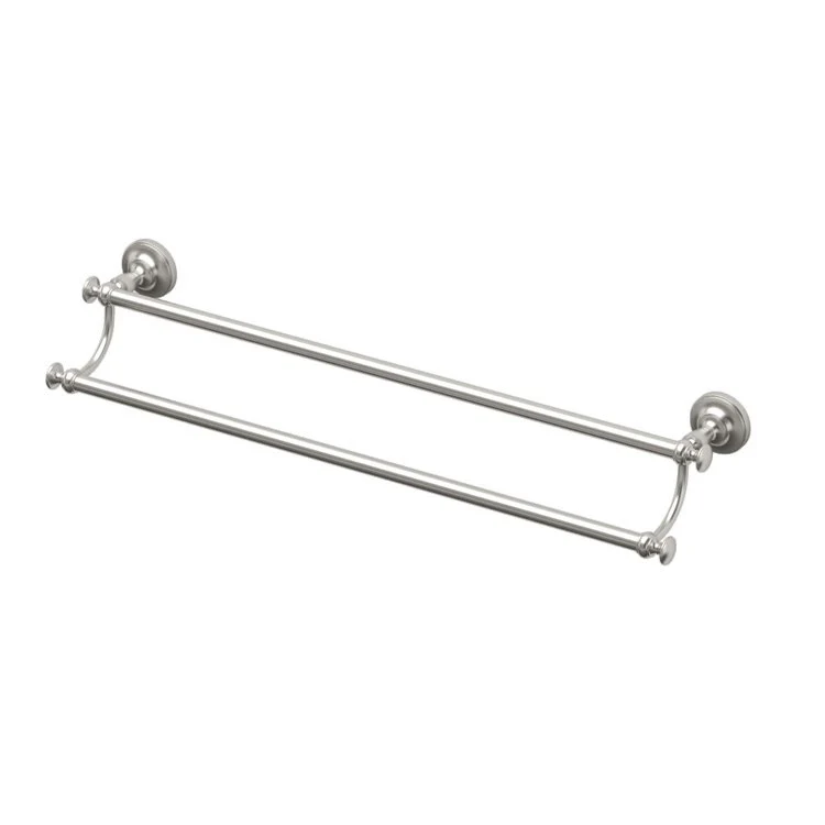 Towel Bar Tavern 24 Inch Double Satin Nickel Wall Mount Metal - Frankwebs