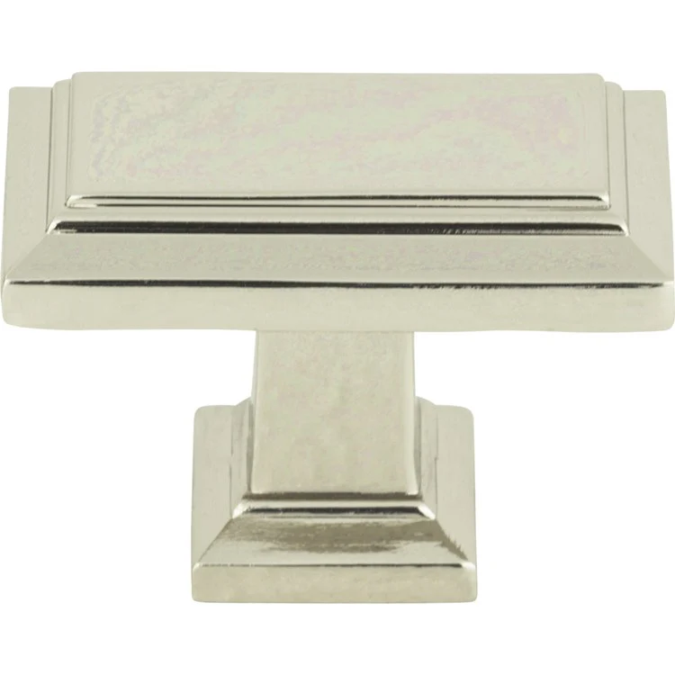 Knob Atlas Sutton Place Rectangle Polished Nickel Zinc Alloy 1-7/16 Inch - Frankwebs