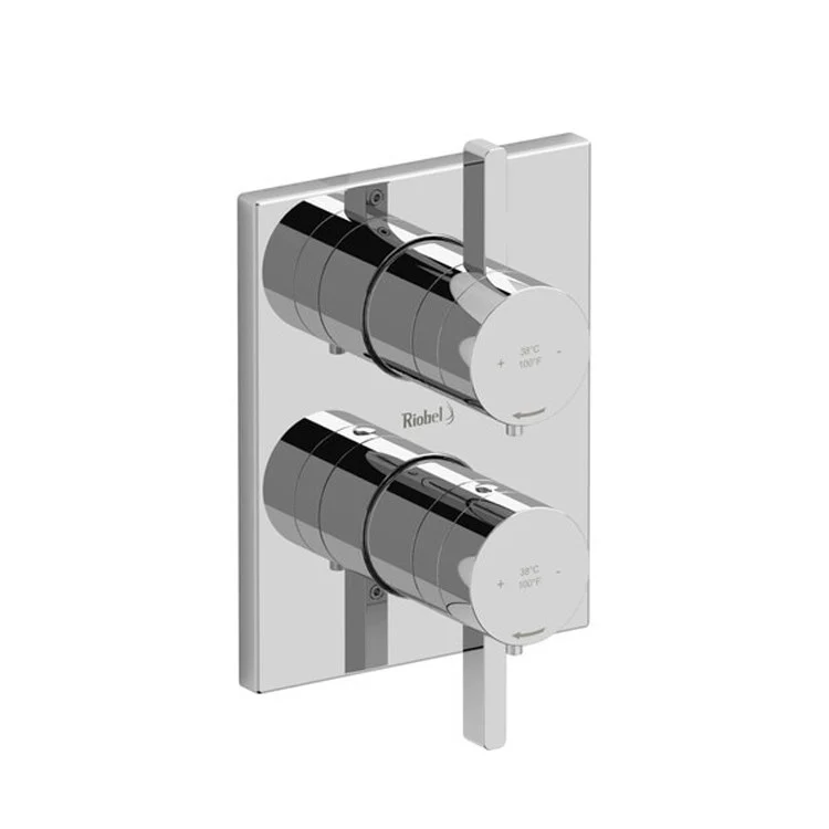 Thermostatic Valve Paradox Pressure Balance System Rectangular 4-Way 2 Lever Chrome ADA 5-1/2W x 7-1/8H Inch - Frankwebs