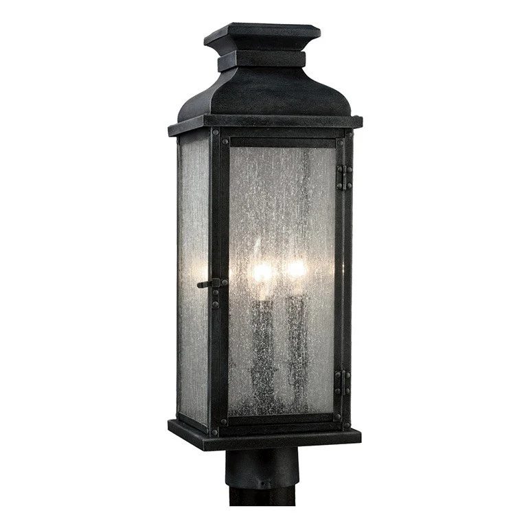 Pediment Two-Light Outdoor Post Lantern - Frankwebs