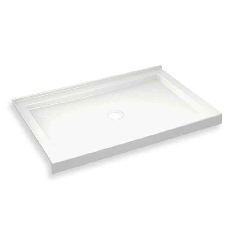 Shower Base B3 Round Drain/Corner Left White 48L x 34W Inch Acrylic Center - Frankwebs