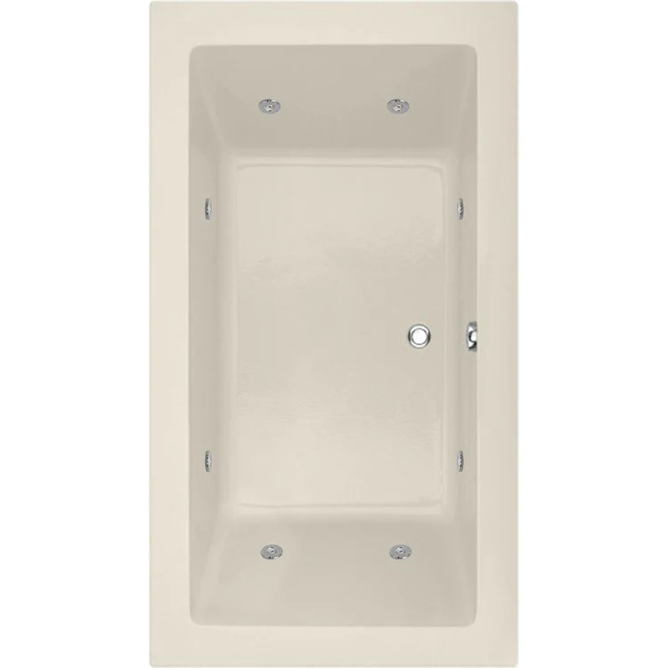Whirlpool Tub Designer Collection Danika 73 x 41 x 21 Inch Drop-In Side Center Drain White Rectangle - Frankwebs