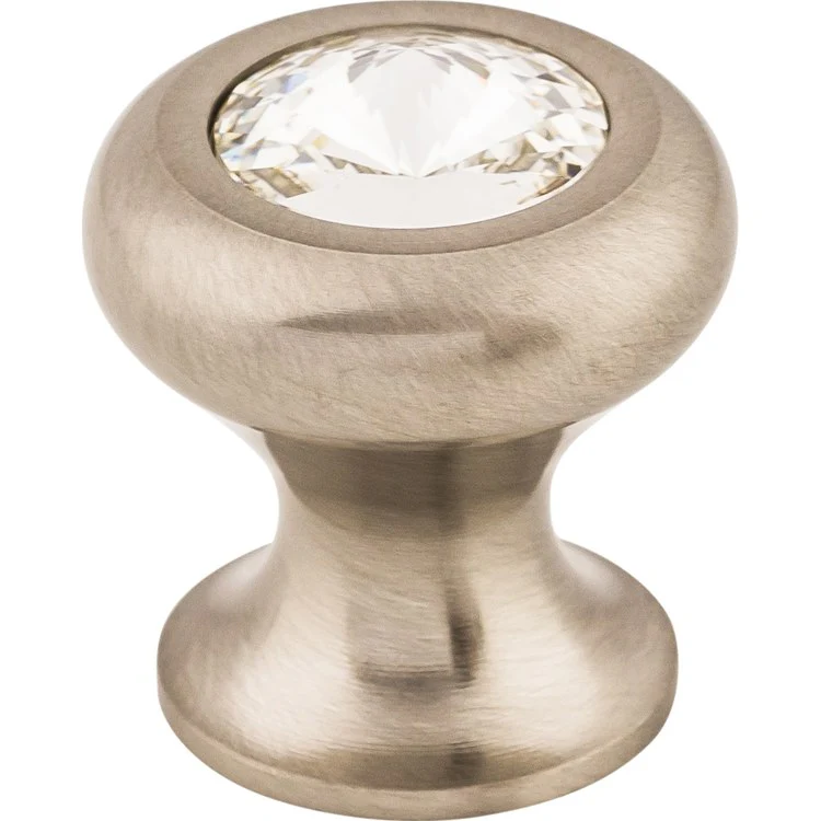 Knob Serene Hayley Crystal Round for Decorative Hardware Polished Chrome Brass 15/16 Inch 1-1/16 Inch - Frankwebs