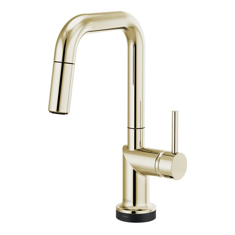 Bar Faucet Odin 1 Less Handle ADA Brilliance Polished Nickel SmartTouch Pull Down with Square 1.8 Gallons per Minute - Frankwebs