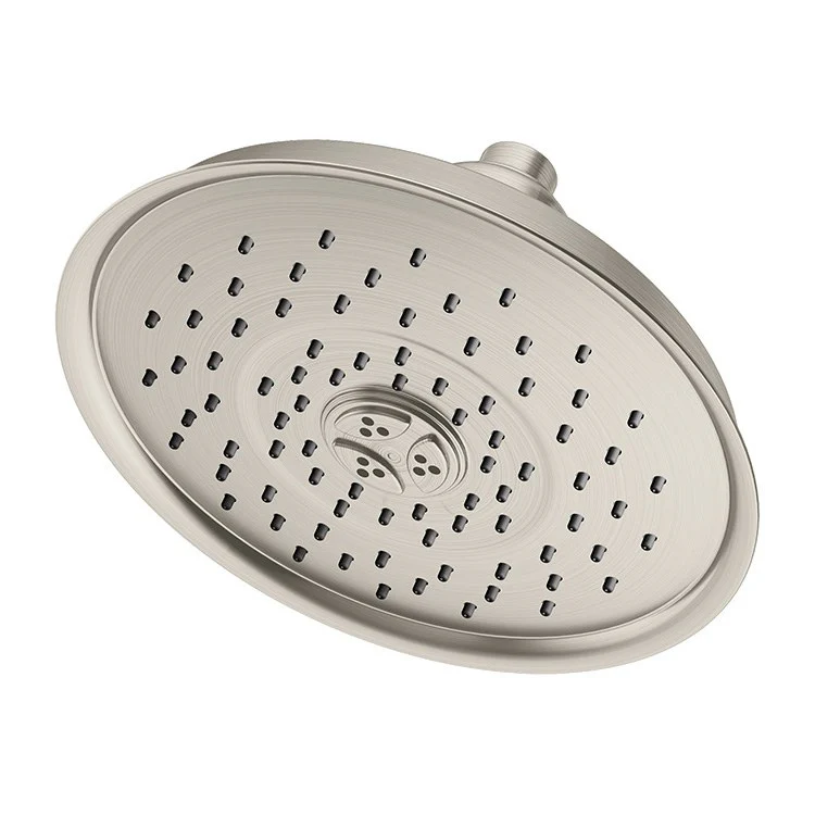 Showerhead Degas 3 Function Satin Nickel 7-1/2 Inch 1.5 Gallons per Minute Fixed Full Massage Soft Spray Rain - Frankwebs