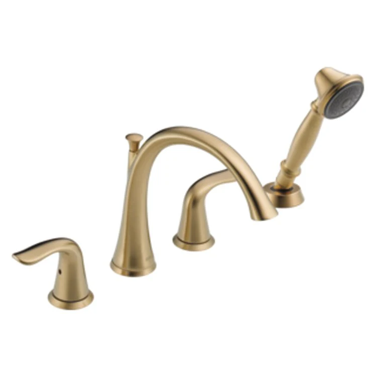 Lahara Two Handle 4-Hole Roman Tub Faucet with Handshower - Frankwebs