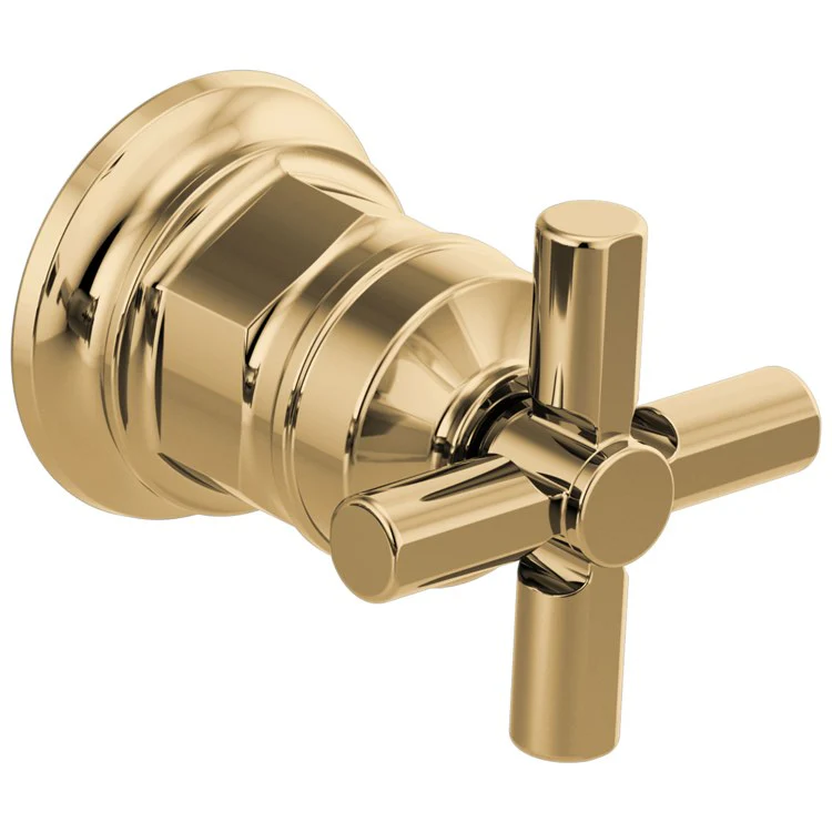 Handle Kit Invari Zinc 1 Cross Brilliance Luxe Gold for Wall Mount Widespread Faucet 2-13/16 Inch - Frankwebs