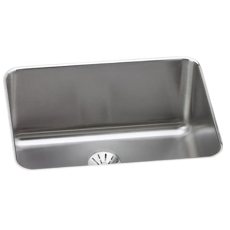 Kitchen Sink Lustertone Classic 25.5 x 19.25 Inch Depth 10 Inch Single Bowl Perfect Drain Lustrous Satin Undermount Drain Location Rear Center - Frankwebs