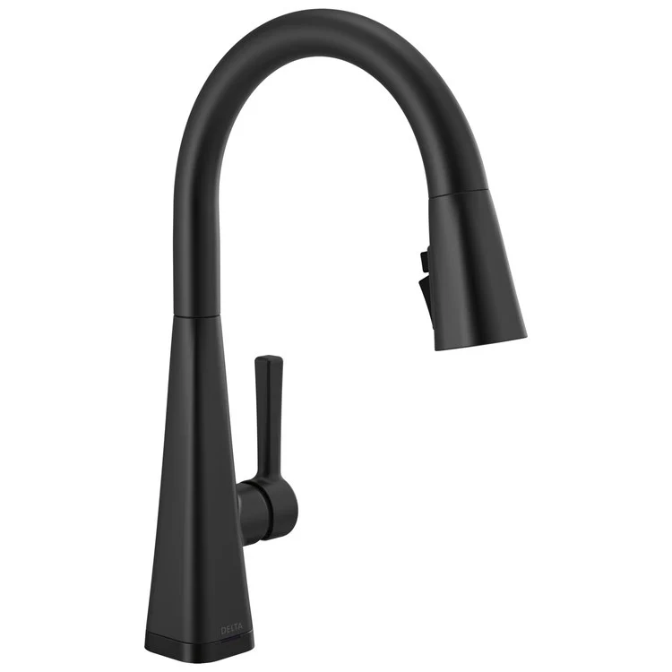 Kitchen Faucet Lenta 1 Lever ADA Matte Black Pull Down 1.8 Gallons per Minute - Frankwebs