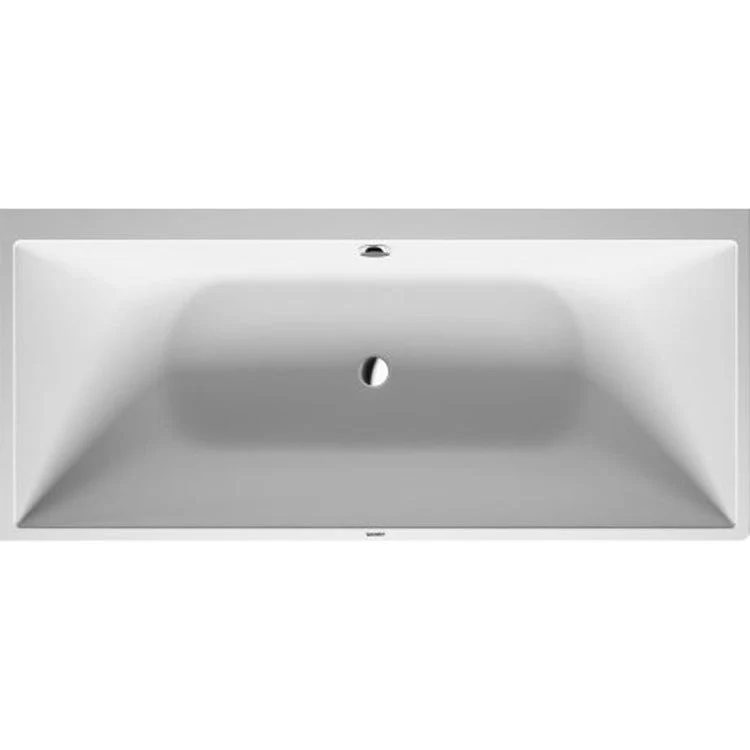 Soaking Tub DuraSquare 70-7/8 x 31-1/2 Inch with 2 Backrest Slopes Center Drain White DuraSolid Left Corner - Frankwebs