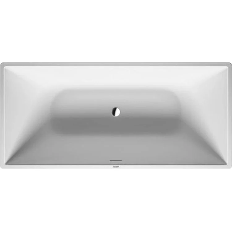 Freestanding Tub DuraSquare with 2 Backrest Slopes White Center Drain Rectangle 72-7/8 Inch - Frankwebs