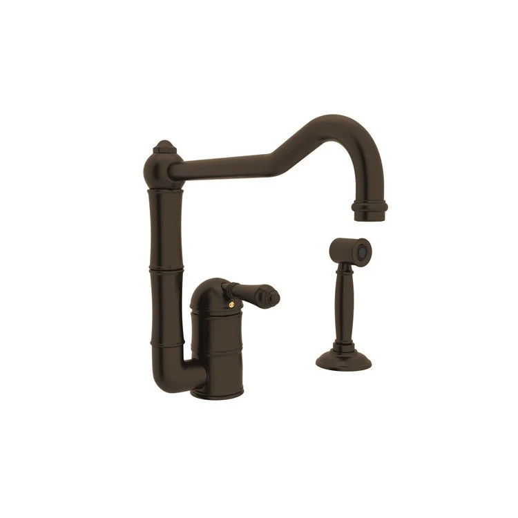 Kitchen Faucet Acqui with Sidespray Column Spout and Extended Spout 1 Metal Lever Polished Nickel 1.5 Gallons per Minute - Frankwebs