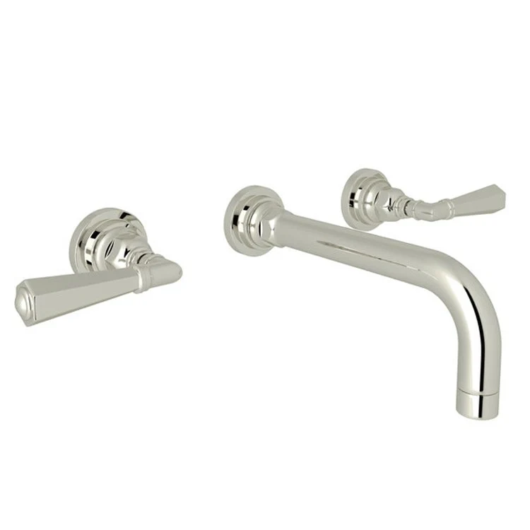 Lavatory Faucet San Giovanni Wall Mount 2 Metal Lever Polished Nickel 1.2 Gallons per Minute - Frankwebs