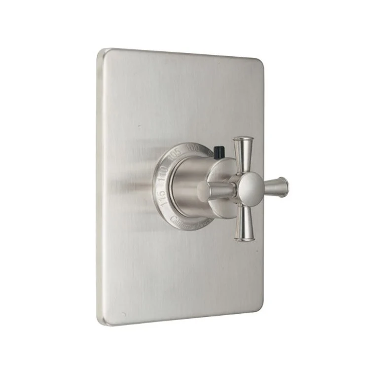 Thermostatic Trim Miramar Rectangular 3/4 Inch 1 Cross Polished Chrome Brass - Frankwebs