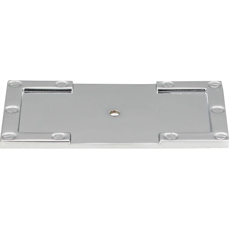 Backplate Atlas Campaign L-Bracket 3-11/16 Inch Polished Chrome Zinc Alloy - Frankwebs