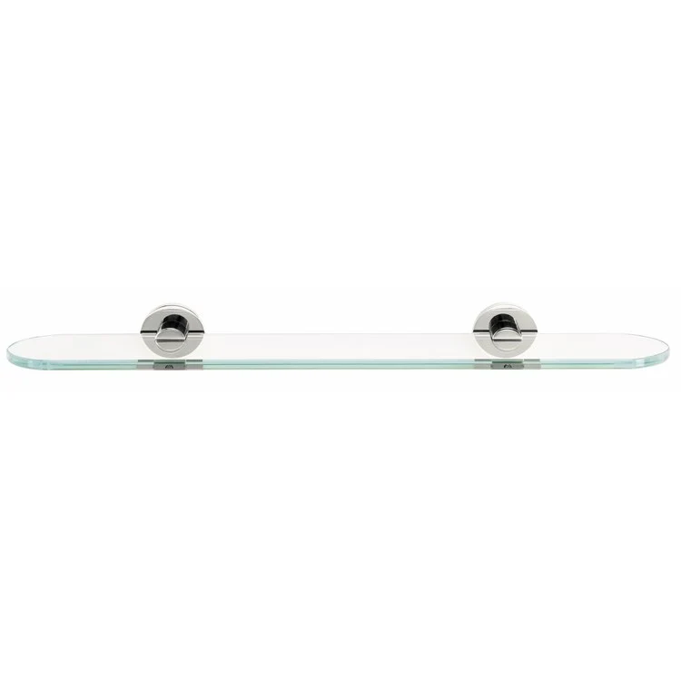 Shelf Contemporary I Bath with Brackets Polished Nickel 24 Inch Brass/Glass - Frankwebs