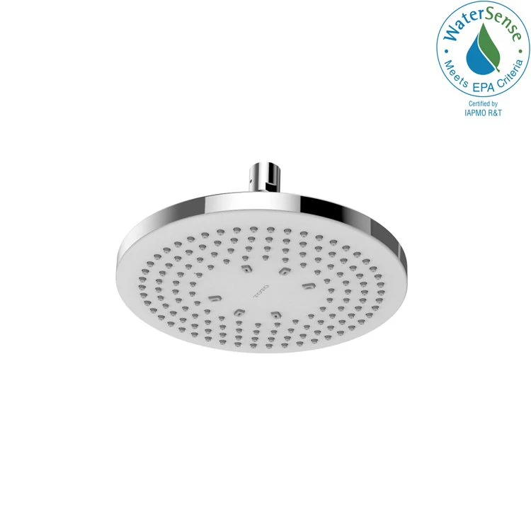 Showerhead G 1 Function Round with Matching Escutcheon Polished Chrome 8-1/2 Inch 1.75 Gallons per Minute WaterSense Balanced Comfort Wave Technology Rubber Nozzles - Frankwebs