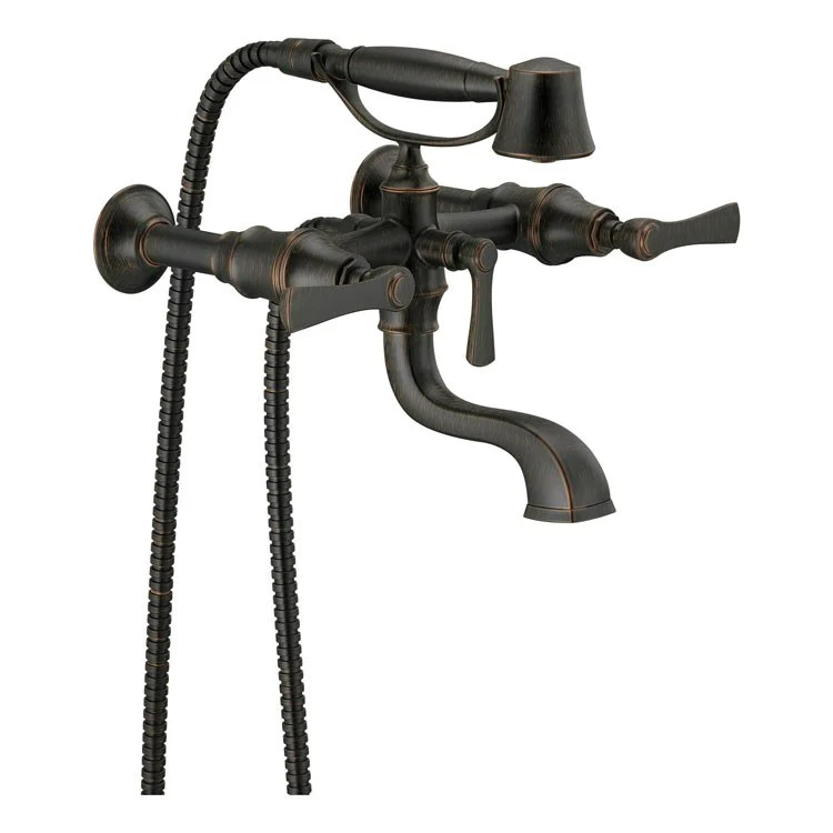 Tub Filler Trim Rook 2 Lever Venetian Bronze ADA 8 Inch Spread - Frankwebs