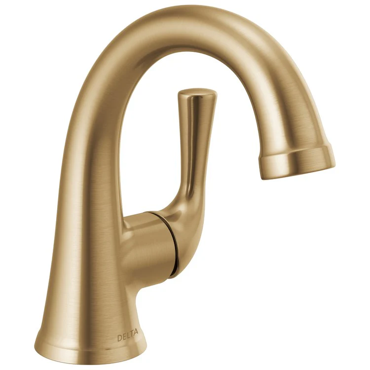 Lavatory Faucet Kayra with Deck Plate 1 Lever ADA WaterSense Brilliance Champagne Bronze 1.2 Gallons per Minute Metal Pop-Up 1/3 Hole - Frankwebs
