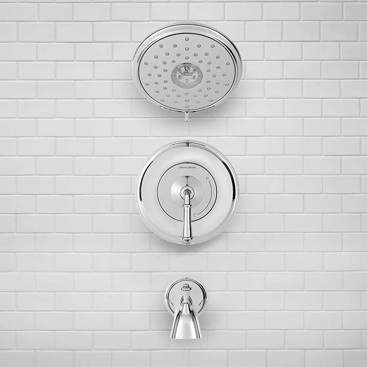 Delancey Pressure Balance Tub/Shower Valve Trim with Cartridge and Water-Saving Shower Head - Frankwebs